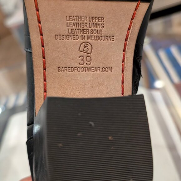 Bared Footwear Black Leather Ankle Boots Size 8.5 - Picture 5 of 8